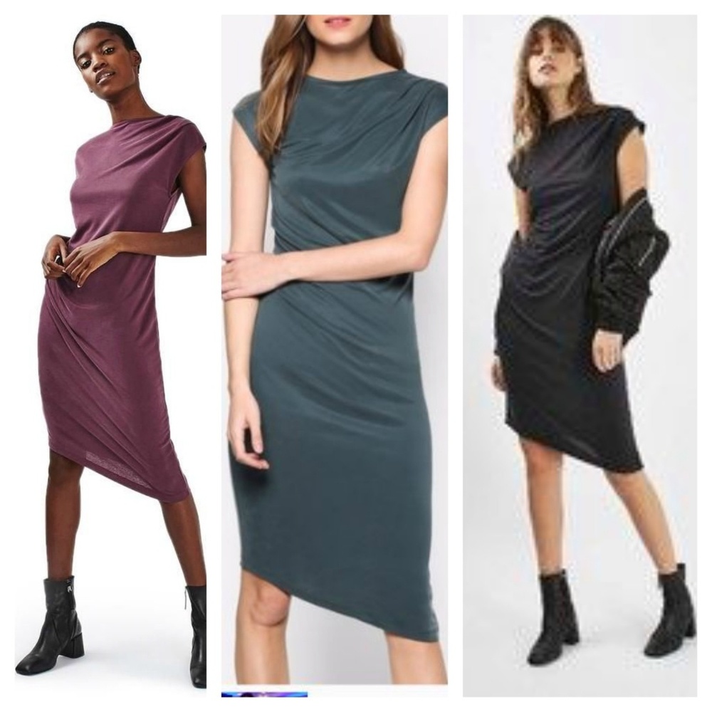 NWT Topshop Plum Assymetrical Dress sz 4